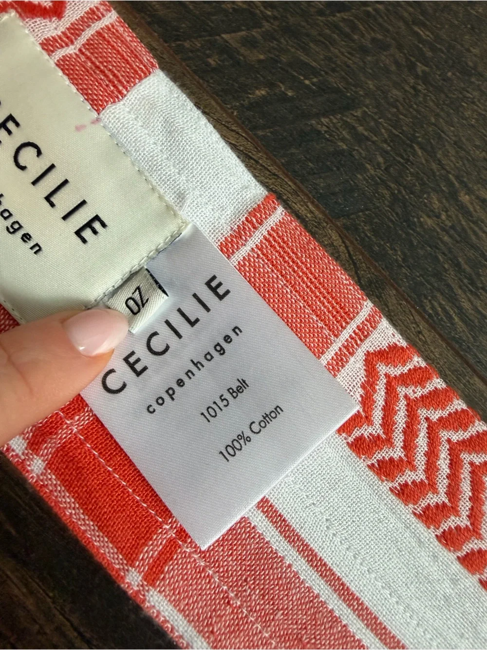 Cecilie Copenhagen Belt Orange White